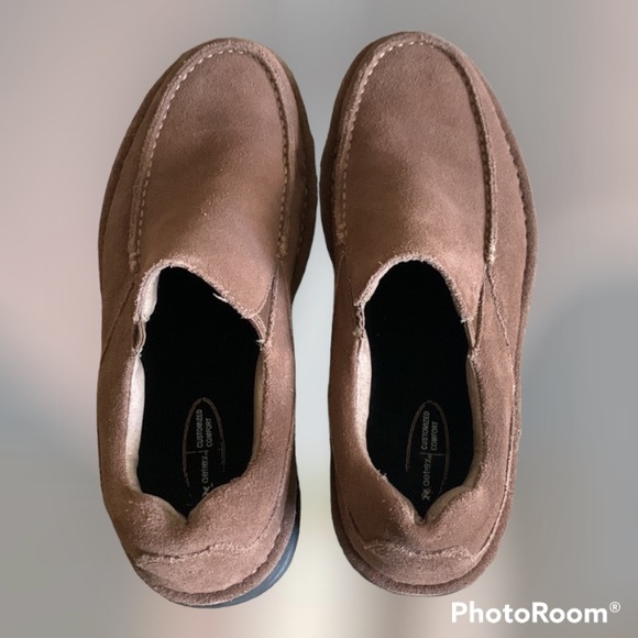 Aetrex Mens Cobble Hill Brown Loafers - Picture 3 of 4